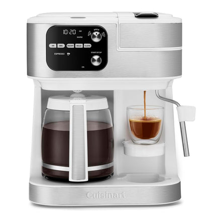 Cuisinart Coffee Center Barista Bar 4-in-1 Coffee Maker, Single-Serve Pods Compatible, Coffeemaker, Three Brewing Sizes, SS-4N1W, White