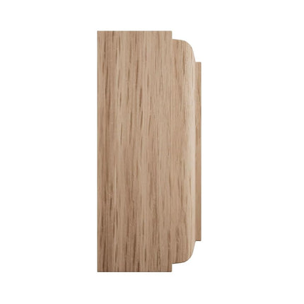 2 1/2"W x 2 1/2"H x 7/8"P Americraft Solid Hardwood Stain Grade Standard Smooth Rosette with Decorative Edge, Red Oak