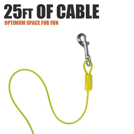 BV Pet Cable de Sujeción Pequeño para Perros de hasta 35 Libras, 25 Pies