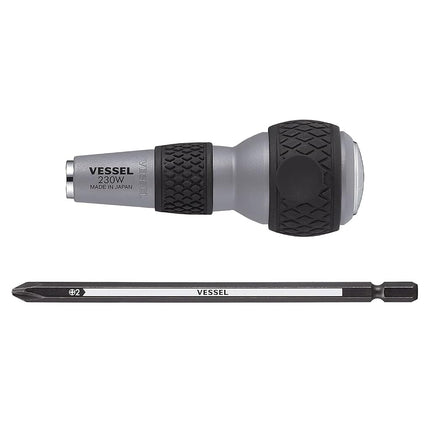 VESSEL Ball Grip (Bit-replaceable Tang-Thru Screwd