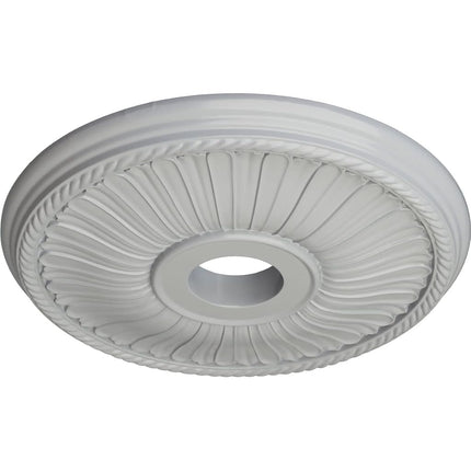 Ekena Millwork CM20BE1FRF Berkshire Ceiling Medallion, Hand-Painted Frost, 20 1/8" OD x 3 7/8" ID x 1 7/8" P (Fits Canopies up to 6 3/8")