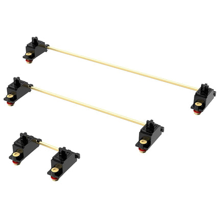 DUROCK Stabilizer V3, Screw in Stabilizers with 2u 6.25u 7u Wires, PCB Mount Keyboard Stabilizers for Mechanical Keyboards (V3 Black Gold 100% Kit)