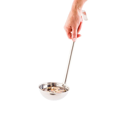 Restaurantware-Met Lux 12 Ounce Portion Ladle, 1 Multipurpose Portion Serving Spoon - Does Not Corrode, Dishwashable, Stainless Steel Portion Control Serving Utensil, Premium