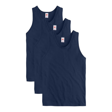 Hanes Men's T-Shirt (Pack of 3), Athletic Navy Blu