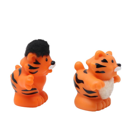 Fisher-Price Replacement Parts for Collectible Little People Noah's Ark, Zoo or Circus Playset K0725 - Replacement Orange and Black Stripe Tiger Figures with Touch and Feel Fur on Head and Belly