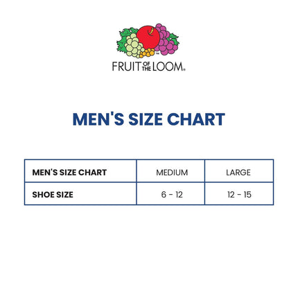 Calcetines de trabajo diarios Fruit of the Loom para hombre (paquete de 10), negros, medianos (6-12)