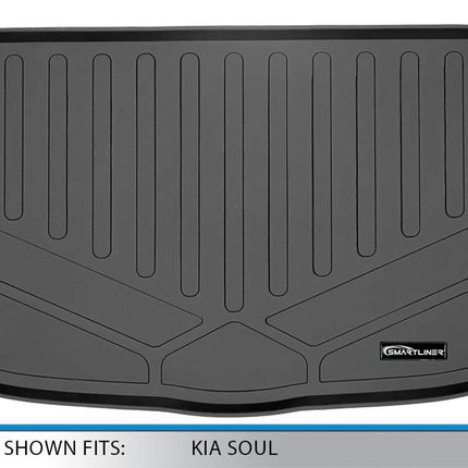 Tapis de coffre sur mesure MAXLINER derrière la 2e rangée, noir, pour Kia Soul 2020