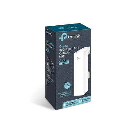 TP-Link CPE510 High Power Outdoor CPE/Access Point, 5GHz 300Mbps, 802.11n/A, Dual-Polarized 13dBi Directional Antenna, Passive POE