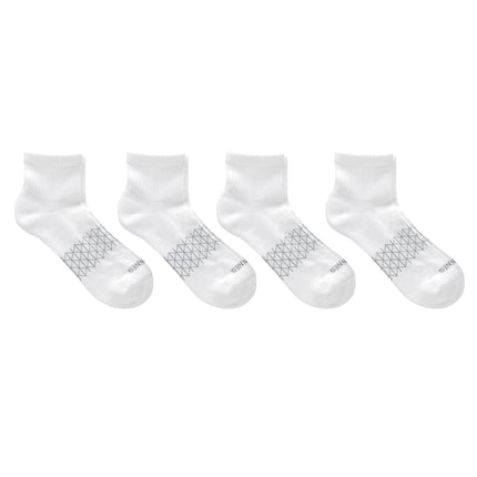 Hanes Men's Absolute Active Cushioned Ankle, Moisture Wicking Socks, Seamless Toe, 4-Pack, White, 4.5-12 UK (Pack of 4)
