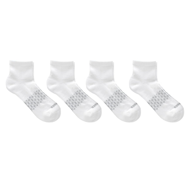 Hanes Men's Absolute Active Cushioned Ankle, Moisture Wicking Socks, Seamless Toe, 4-Pack, White, 4.5-12 UK (Pack of 4)