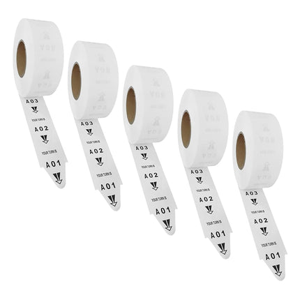Take A Number Roll Tickets - Two-Digits Turn-O-Mat