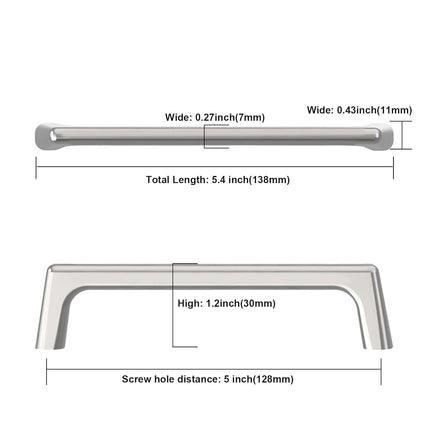 Asidrama 10 Pack 5 Inch(128mm) Polished Chrome Cabinet Pulls Cabinet Handles Cupboard Handles Kitchen Cabinet Hardware for Cupboard Drawer Pulls