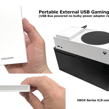 Avolusion HD250U3-WH Disco Duro Externo Portátil de 1TB USB 3.0 para Juegos (para Xbox Series X|S, Preformateado) - 2 Años de Garantía