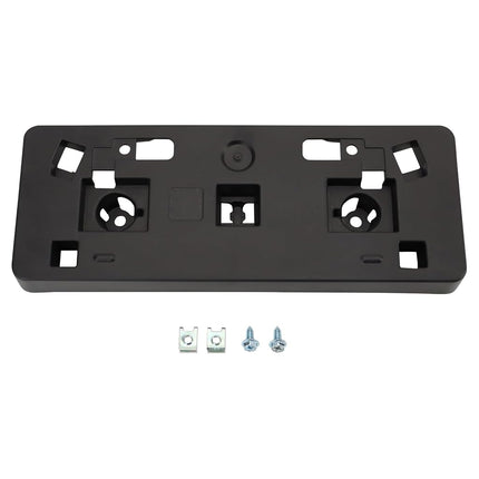 TRQ Front License Plate Bracket Black Compatible w