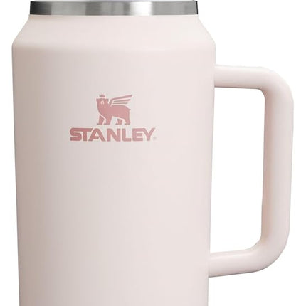 STANLEY Quencher H2.0 FlowState Vaso Térmico de Acero Inoxidable con Tapa y Popote para Agua, Té Helado o Café, Batidos y Más, Cuarzo Rosa 2.0, 64oz