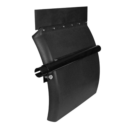 United Pacific 10714 Competition Series 24” x 24” Heavy-Duty Black Poly Quarter Fender Set w/Tube Bracket, Internal Mounting – ONE Set (Pack of 2)