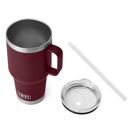 YETI Rambler 35 oz Straw Mug, Vacuum Insulated, Stainless Steel, Wild Vine Red