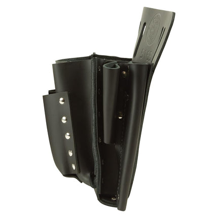 Klein Tools 5165 Pocket Tool Pouch with Knife Snap, 10 Pockets, Stitched and Riveted Leather, Fits Belts up to 2-Inch Wide