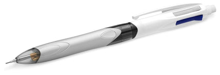 BIC 4 Colours Multifunctional Ballpoint Pen and HB Pencil Combo - Set of 12 - All in One Writing Instrument with Built in Eraser