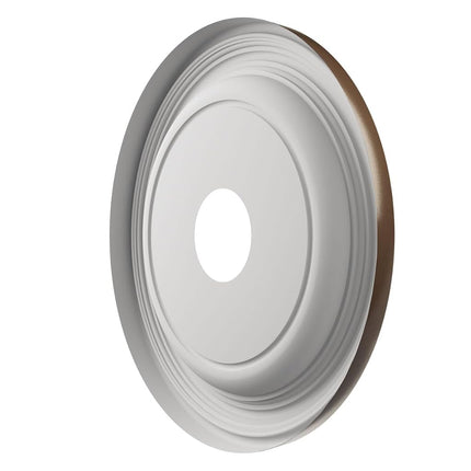 Ekena Millwork 16"OD x 3 1/2"ID x 1 3/8"P Traditional Thermoformed PVC Ceiling Medallion (Fits Canopies up to 9 1/2"), Metallic Copper