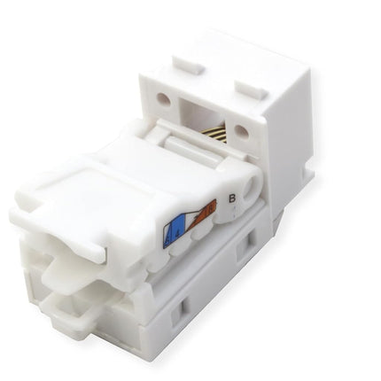 TRENDnet Cat6 Keystone Jack – 50-Pack, 90° Angle Termination, Colour-Coded Labelling for T568B Wiring, TC-K50C6