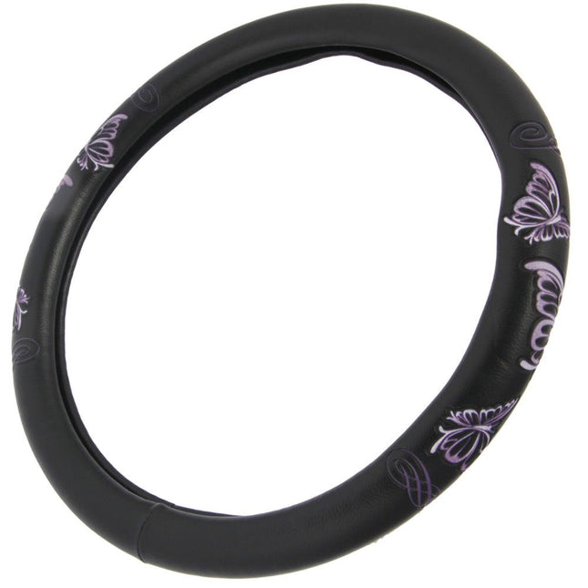 BDK SW-509-PP Universal Fit Purple Butterflies Des