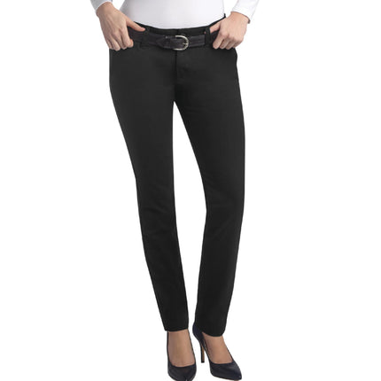 Dickies Women's Mid-Rise, Skinny Stretch Twill Pan