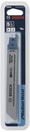 Bosch RM618 Hojas de sierra recíproca para cortar metal, 6 pulgadas, 18 T - Paquete de 5