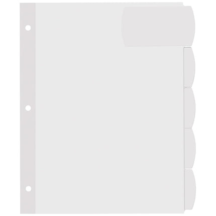 Separadores de etiquetas grandes blancas imprimibles Avery Big Tab con Easy Peel, 5 pestañas, 20 juegos (14440)