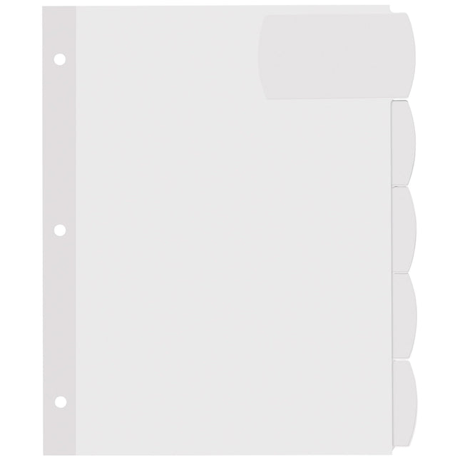 Separadores de etiquetas grandes blancas imprimibles Avery Big Tab con Easy Peel, 5 pestañas, 20 juegos (14440)