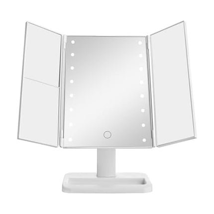 Elements Tri Fold LED Vanity Mirror, 3 Magnificati