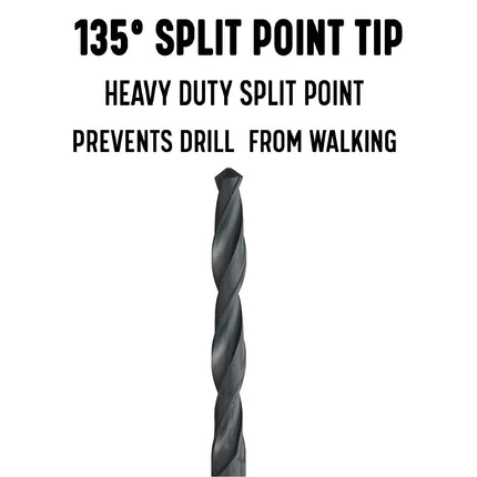 Forets d'extension pour avion en acier rapide Drill America #19 x 6", série DWDA/C