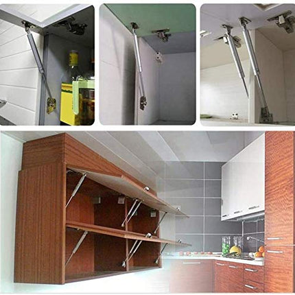 Hxchen 4Pcs Hydraulic Support Cabinet Hinge, 8 Inch 40N Soft Close Lid Supports & Buffer Telescopic Cabinet Door Gas Spring Glue Head Supports with Screws for Cabinet, Storage Box