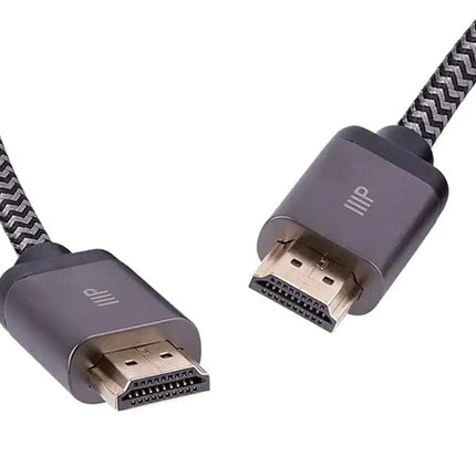 Monoprice 8K Certified Ultra High Speed HDMI Cable - Braided - HDMI 2.1, 8K@60Hz, 4K@120Hz, 48Gbps, HDR, VRR, CL2 in-Wall Rated, 25ft, Black