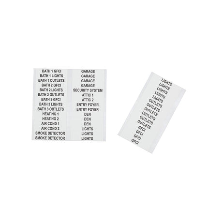 Wire Markers Household Electric Panel w/Directory