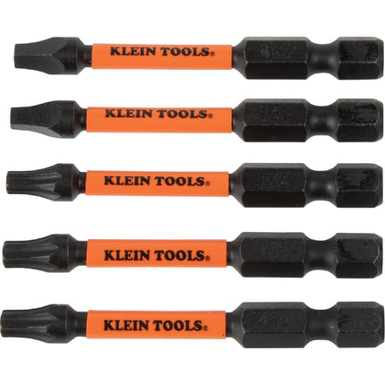 Klein Tools 33801 Impact Driver Bit Set with Proflex, S2 Steel Phillips, Slotted, Square, TORX Bits with Case, MODbox Compatible, 40-Piece