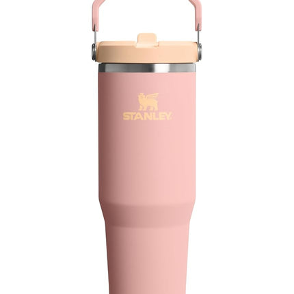 STANLEY IceFlow 2.0 Flip Straw Tumbler with Handle 20 oz | Twist On Lid and Flip Up Straw | Leak Resistant Water Bottle | Insulated Stainless Steel | BPA-Free | Peach Rose