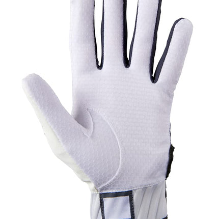 Mizuno MVP Youth Baseball Batting Glove, White-Grey, Medium