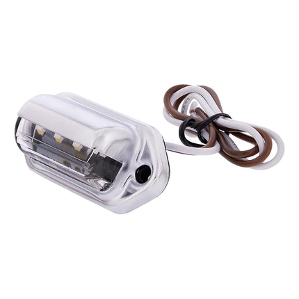United Pacific 39930 Luz utilitaria/de matrícula cromada con 4 LED blancos