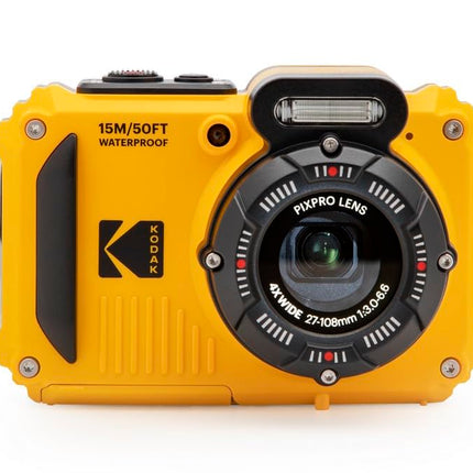 KODAK Pixpro WPZ2 - 16M Pixel Compact Digital Camera, Waterproof to 15m, Shockproof, 720p Video, 2.7" LCD Screen - Li-ion Battery, Yellow