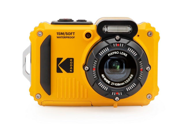 KODAK Pixpro WPZ2 - 16M Pixel Compact Digital Camera, Waterproof to 15m, Shockproof, 720p Video, 2.7" LCD Screen - Li-ion Battery, Yellow