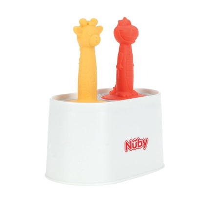 Nuby Animal Pops Ice Pop Mold - Homemade Treats for Kids - Teething Relief - 4+ Months