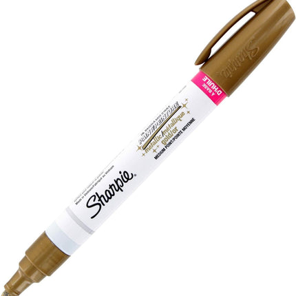 Rotulador de pintura al óleo SHARPIE, punta mediana, 3 unidades (dorado metálico)