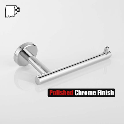 JQK Chrome Toilet Paper Holder, 5 Inch 304 Stainless Steel Thick 8mm Tissue Paper Dispenser for Bathroom, Hold Mega Rolls, Polished Chrome Wall Mount 2 Pack, TPH100-CH-P2