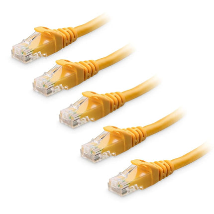 Cable Matters 5-Pack Snagless Cat6 Ethernet Cable (Cat6 Cable/Cat 6 Cable) in Yellow 7 Feet - Available 1FT - 150FT in Length