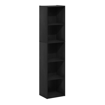 Furinno PASIR 5-Tier Open Shelves Bookcase, Blackwood