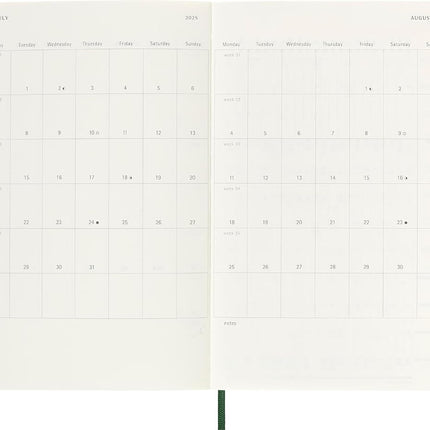 MOLESKINE - 2025-12 Month Daily Soft Cover Diary - Large - Myrtle Green