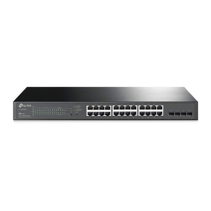 TP-Link SG2428P 28 Port Gigabit PoE Smart Switch, 24× Gigabit PoE ports and 4× SFP slots, 802.3af-at 30W, 250W Total Budget, Network Switch, Power Saving, Metal Case, Ethernet Splitter