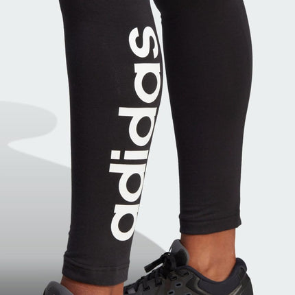 adidas Women's Loungewear Essentials High-Waisted Logo Leggings, Black/White, 2X