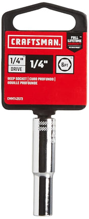 CRAFTSMAN Deep Socket, SAE, 1/4-Inch Drive, 1/4-Inch, 6-Point (CMMT43573)
